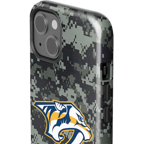 NHL Nashville Predators Camo iPhone 15 Impact Case